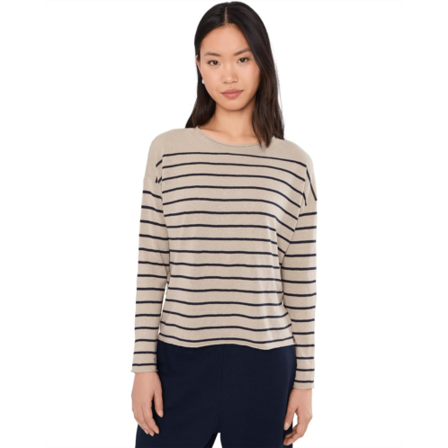 Eileen Fisher Petite Organic Linen Cotton Jewel Neck Sweater