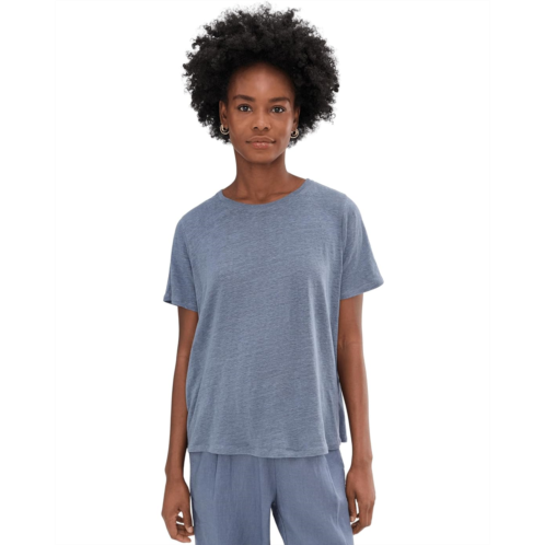 Eileen Fisher Organic Linen Jersey Crew Neck Short Sleeve Tee