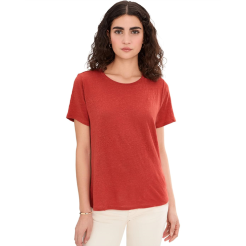 Eileen Fisher Organic Linen Jersey Crew Neck Short Sleeve Tee