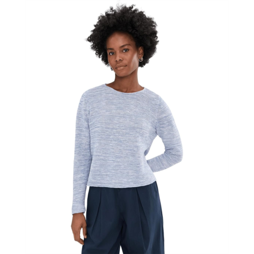 Eileen Fisher Petite Organic Linen Cotton Slub Crew Neck Sweater