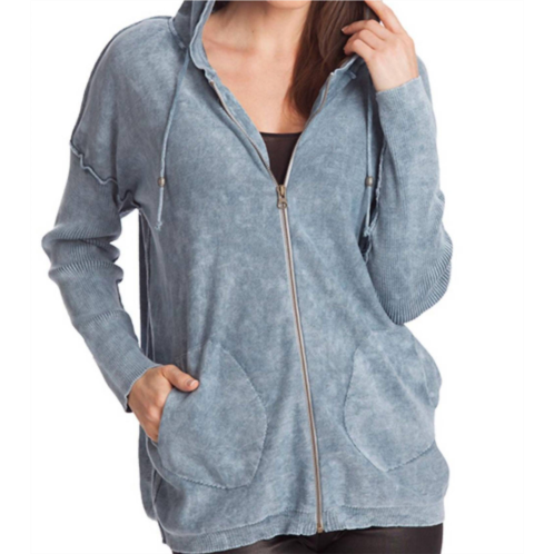 ANGEL stonewash hoodie in light blue
