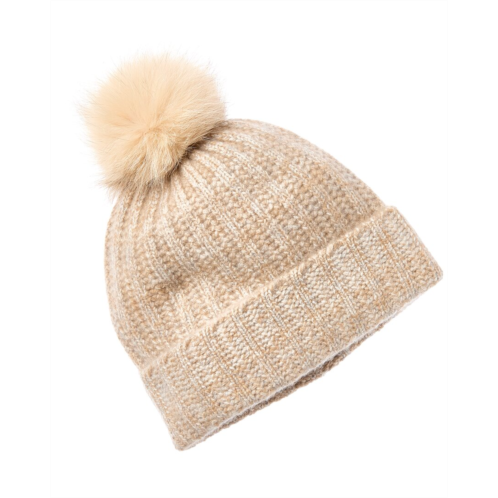 Amicale Cashmere marl ladderstitch Cashmere hat