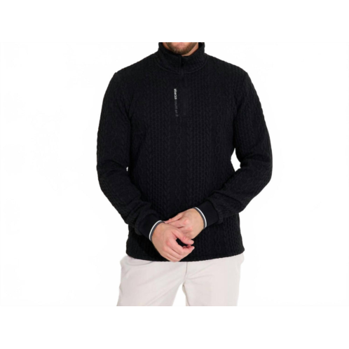 Abacus Sportswear US woburn midlayer half zip sweater in black