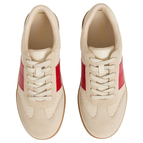 Reiss lizzie leather trainer