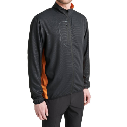 Abacus Sportswear US lanark stretch wind jacket in black mandarin