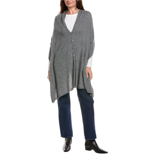 Amicale Cashmere button shoulder Cashmere poncho