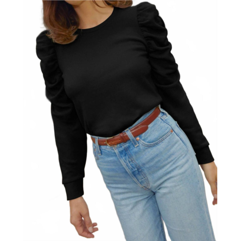 Nation LTD perla gathered sweatshirt in green tea