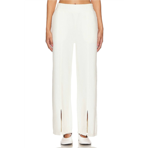Nation LTD lincoln front slit knit pant in porcelain