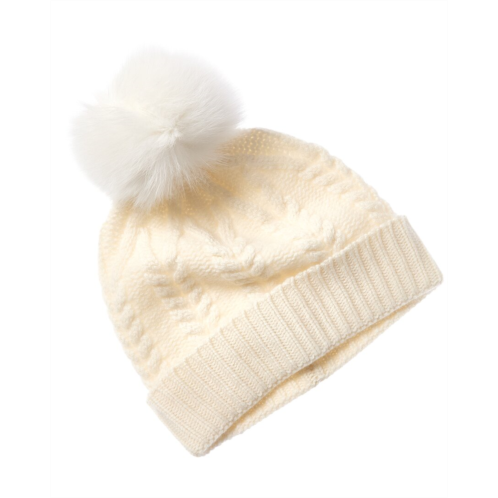 sofiacashmere chunky cable cashmere hat