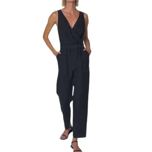 Nation LTD kiara v neck jumpsuit in jet black