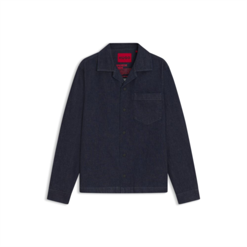 HUGO oversize-fit overshirt in japanese rigid denim