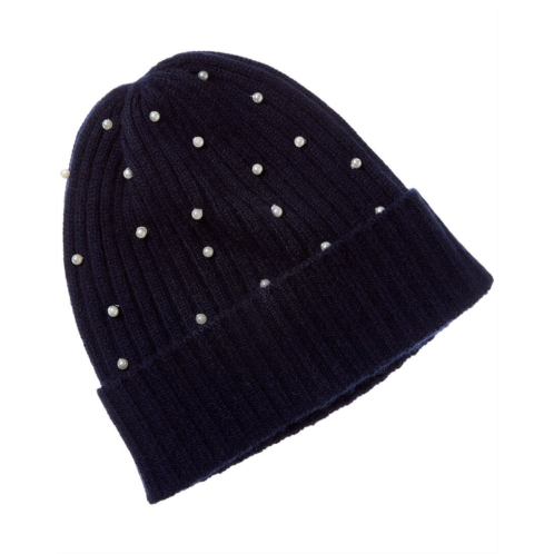 sofiacashmere 2x2 rib pearl cashmere hat