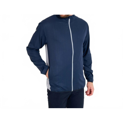 Abacus Sportswear US lanark stretch wind jacket in navy light grey