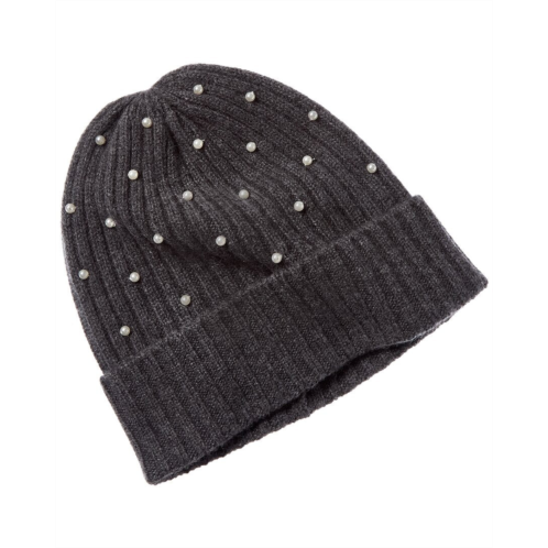 sofiacashmere 2x2 rib pearl cashmere hat