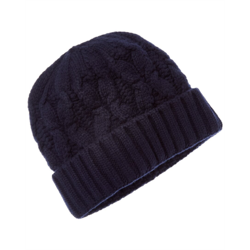 Amicale Cashmere chunky cable cuffed wool & cashmere-blend hat