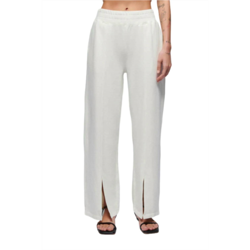 Nation LTD lincoln front slit knit pant in porcelain