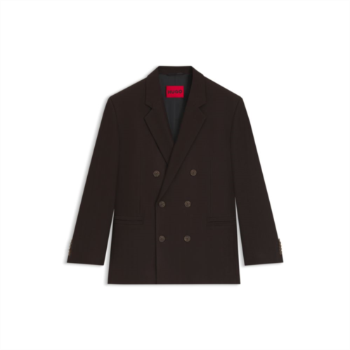 HUGO modern-fit blazer in herringbone stretch dobby