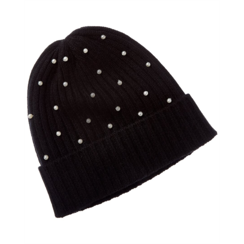 sofiacashmere 2x2 rib pearl cashmere hat