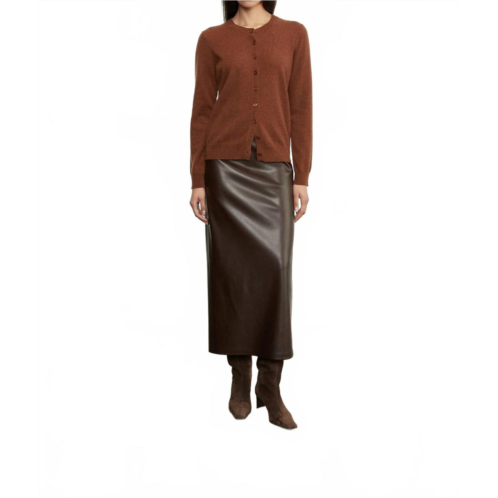 Enza Costa cashmere fitted cardigan in hazel