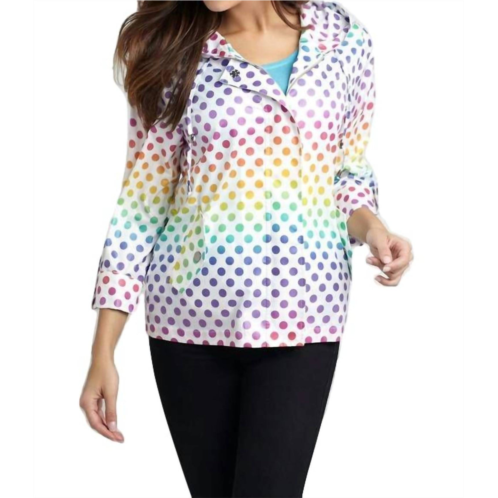 ANGEL get spotted rain jacket in white multi