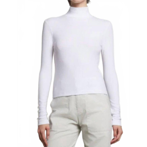 Velvet by Graham & Spencer helms turtleneck top in white