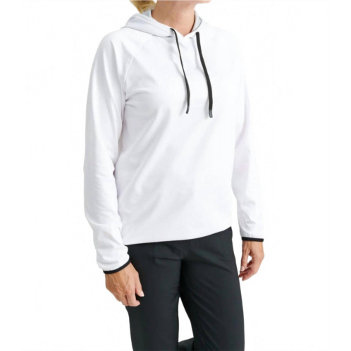 Abacus Sportswear US loop long seeves drycool golf hoodie in white