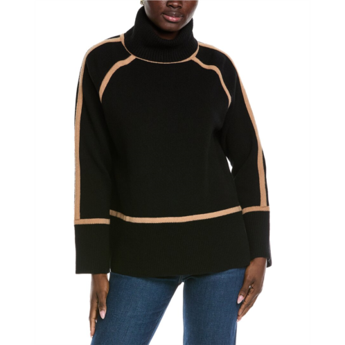 Reiss gianna geometric roll neck wool sweater