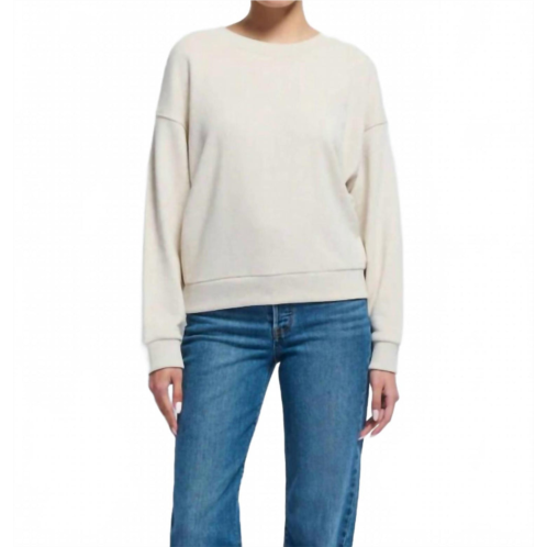 Nation LTD jovie classic round neck sweatshirt in oatmeal