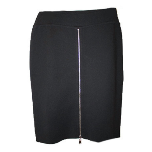 ANGEL zippered midi 25 skirt in black/silver