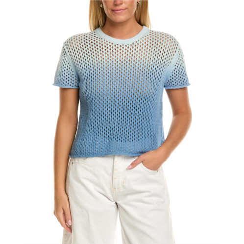 Velvet by Graham & Spencer poppy short sleeve cashmere-blend sweater