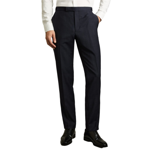 Reiss hatch wool-blend formal trouser