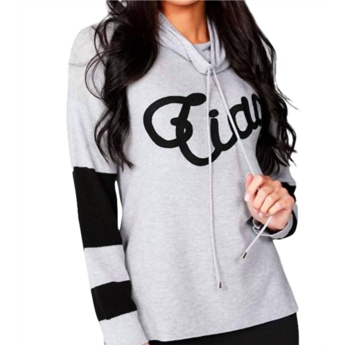 ANGEL ciao crew neck sweater in gray/black