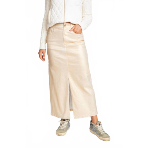 Burgess Sweaters metallic skirt in gold
