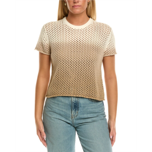 Velvet by Graham & Spencer poppy short sleeve cashmere-blend sweater