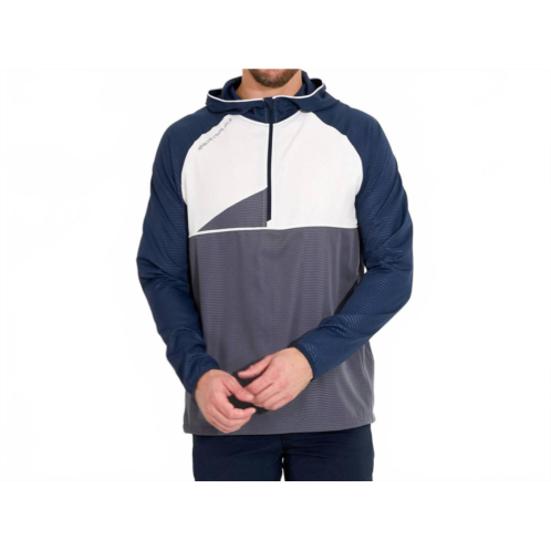 Abacus Sportswear US lanark stretch windhoodie jacket in navy/grey
