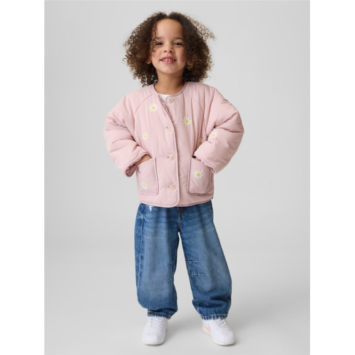 Gap Baby & Toddler Floral Embroidered Quilted Jacket