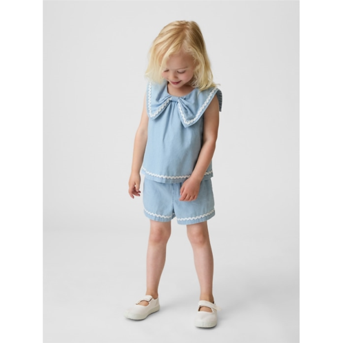 Gap Baby & Toddler Denim Bow Outfit Set