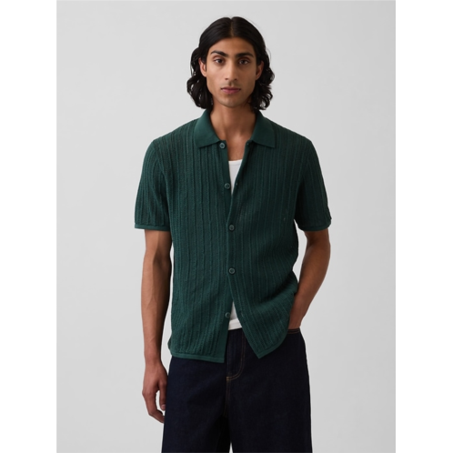 Gap Textured Relaxed Sweater Shirt