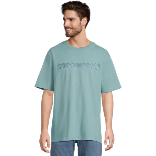 Mens Carhartt Loose Fit Heavyweight Short-Sleeve Logo Graphic T-Shirt