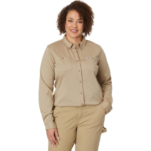 Womens Carhartt Flame-Resistant Force Cotton Hybrid Shirt