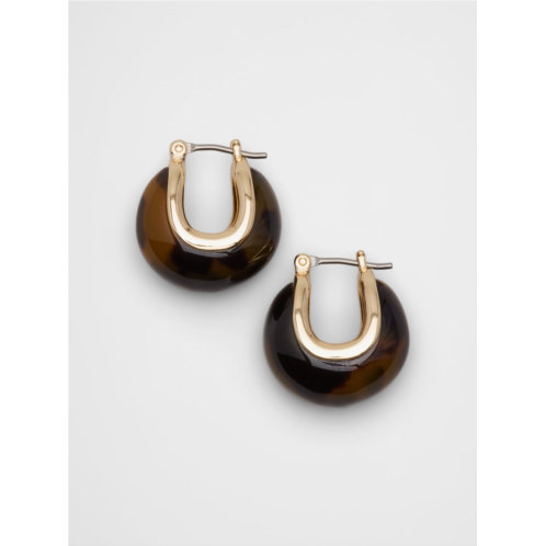 bananarepublic Resin Chunky Mini Huggie Earrings