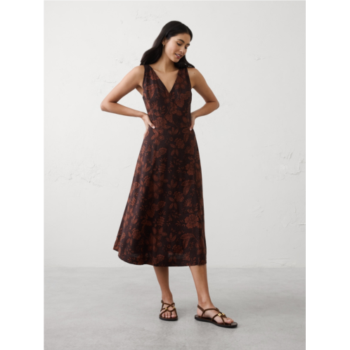 bananarepublic Linen-Blend Drapey Midi Dress