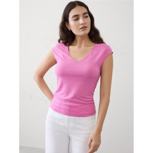 bananarepublic Ribbed V-Neck Top