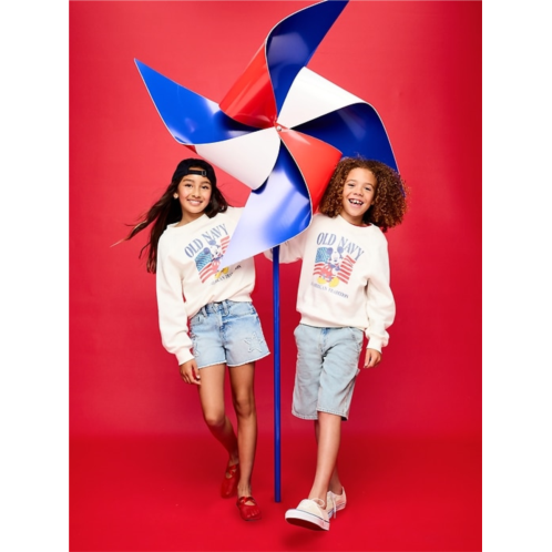 Old Navy x Disney Mickey Mouse Oversized Gender-Neutral Crew-Neck Sweatshirt for Kids