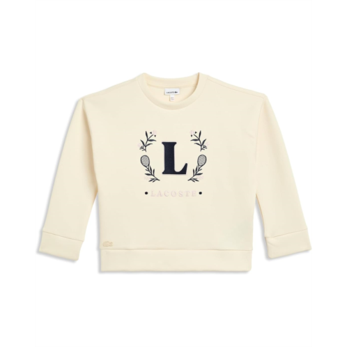 Girls Lacoste Kids Spacer Knit Oversized Crew (Big Kid)