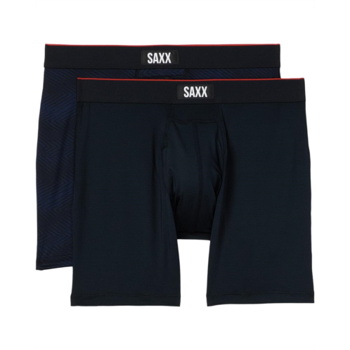 Mens SAXX UNDERWEAR Multi-Sport Mesh Boxer Brief Fly 2-Pack