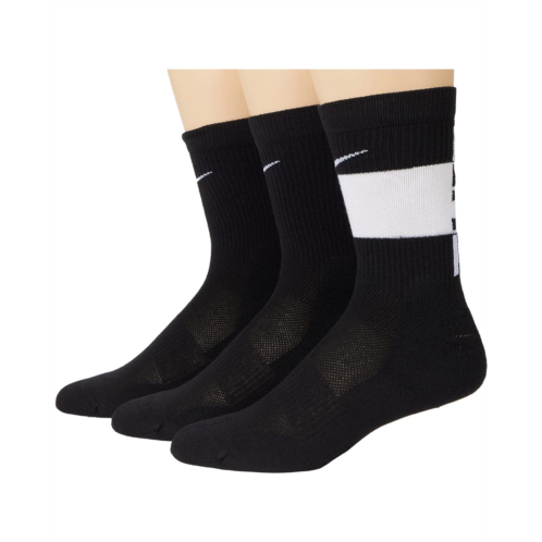 Kids Nike Kids Elite Crew Socks 3-Pair (Little Kid/Big Kid)
