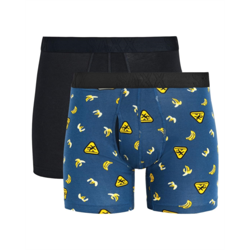 SAXX UNDERWEAR Droptemp Cooling Cotton Boxer Brief Fly 2-Pack