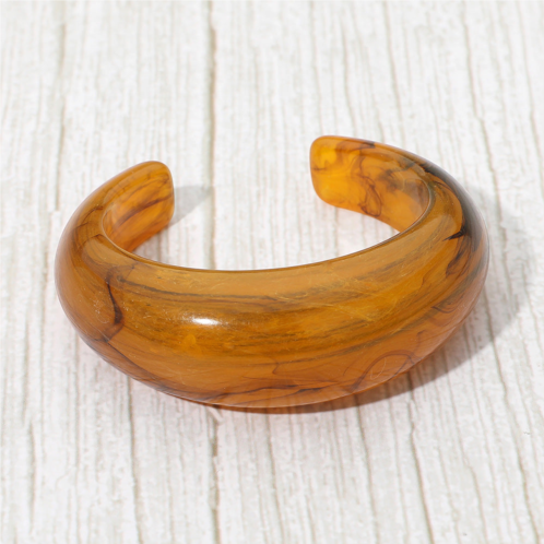 FASHNZFAB bold marbled resin cuff bracelet