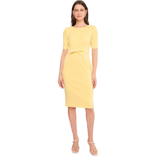 Womens Adrianna Papell Mini Bow Front Sheath Dress